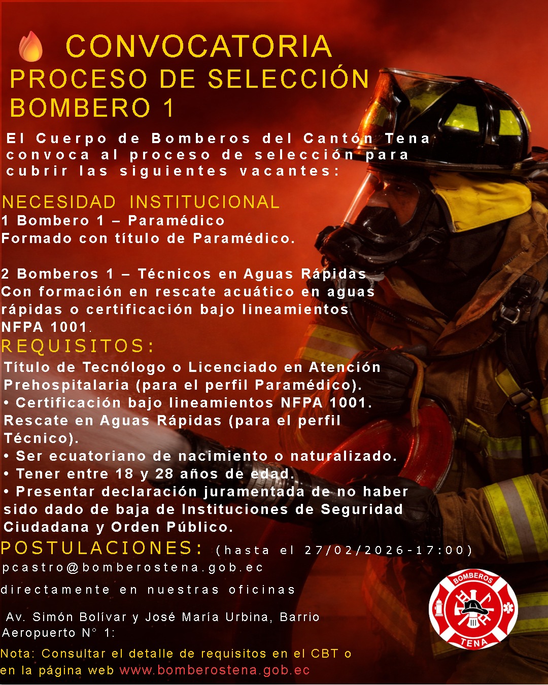 Convocatoria Bomberos 1